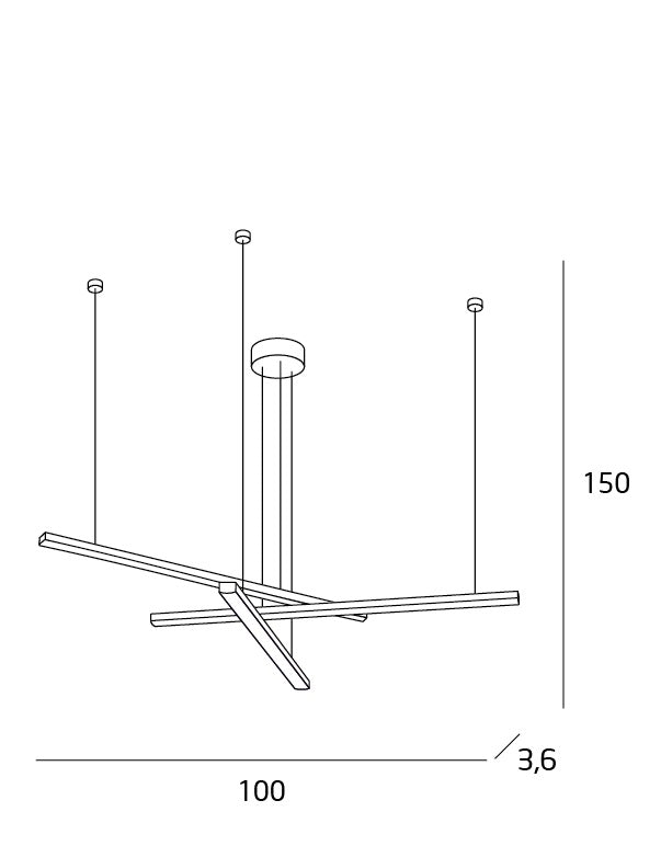 Lampă suspendată SACA BLACK