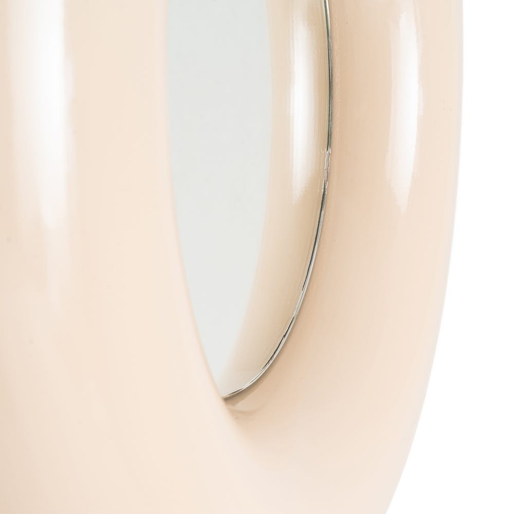 Oglinda de perete PRISMIO BEIGE Ø49 CM