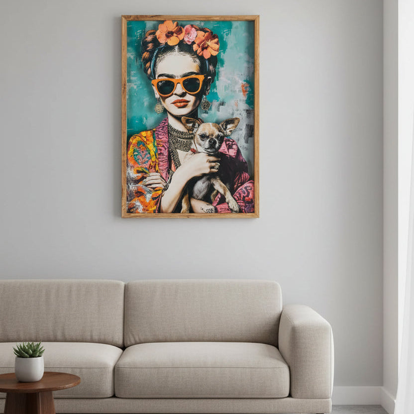 Tablou ARTIVA WOMAN&DOG 43 x 63 CM