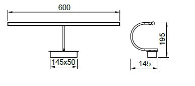 Aplica de perete MELA BRASS