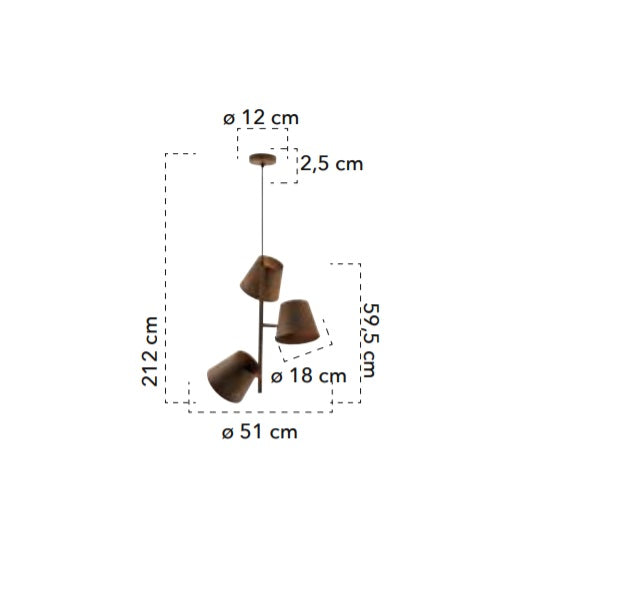 Lampă suspendată COLT RUST