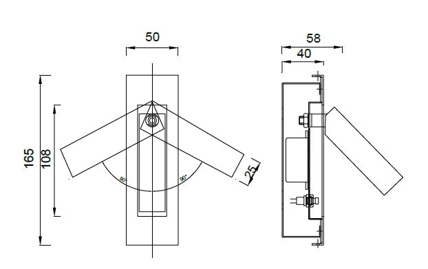 Aplica de perete COVA ALB - P