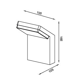 Aplica de perete PINE alb - P