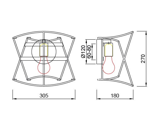 Aplica de perete LINES
