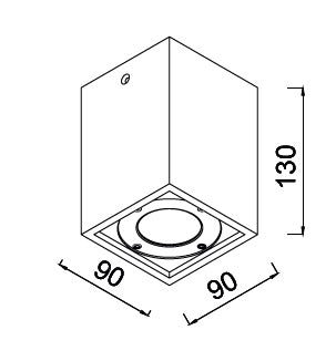 Spot aplicat VELA SQUARE