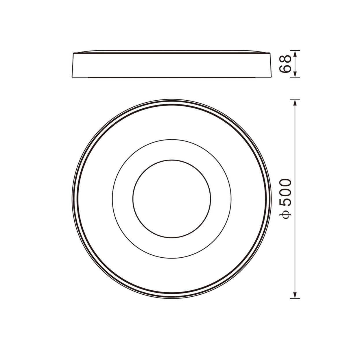 Plafoniera dimabila CCT cu telecomanda COIN ROUND WOOD