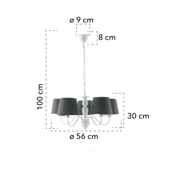 Lampă suspendată FAVOLA 5L