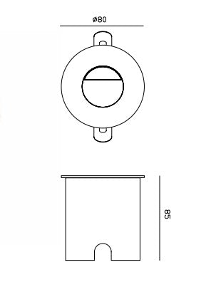 Spot incastrat exterior AMAR ROUND WHITE