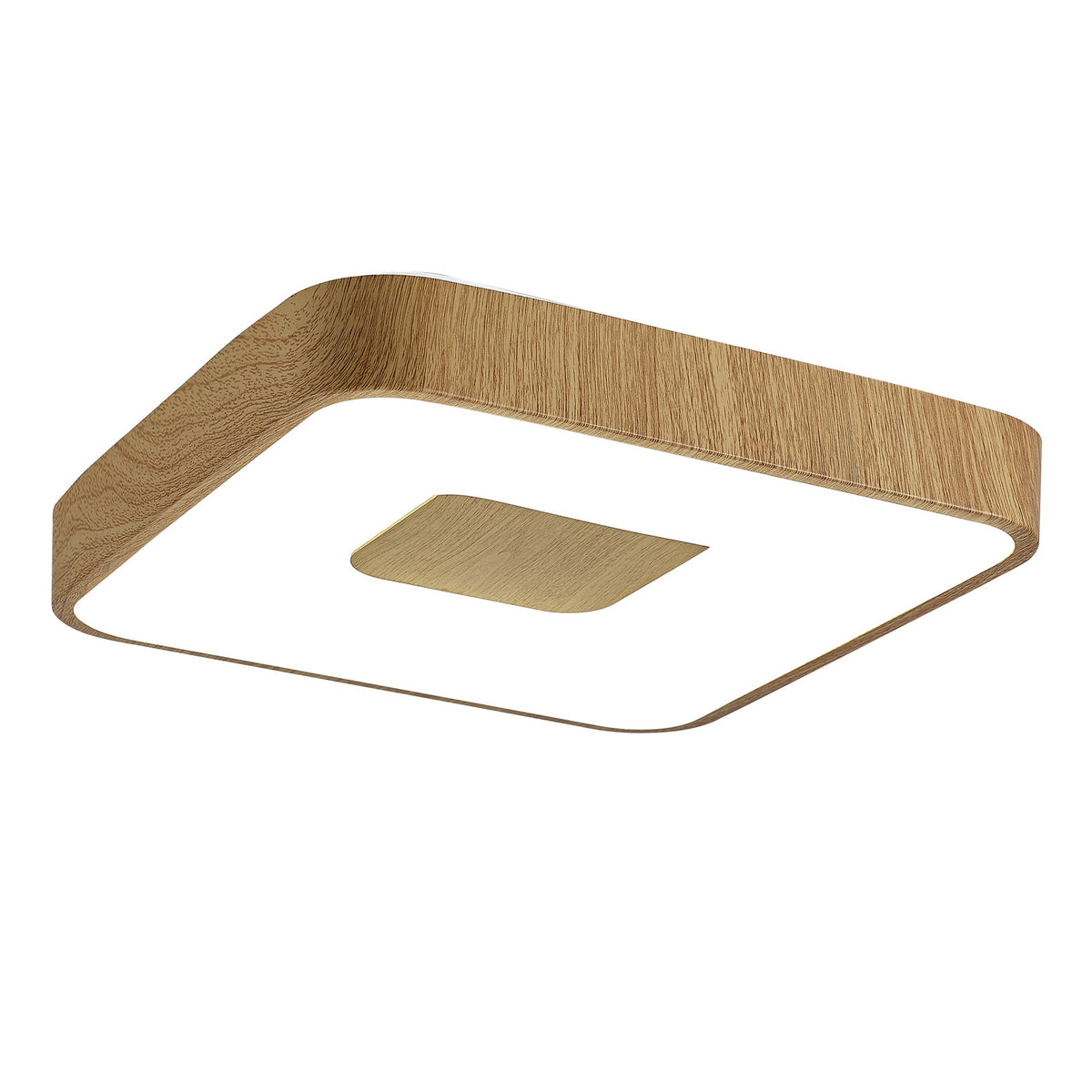Plafoniera dimabila CCT cu telecomanda COIN SQUARE WOOD