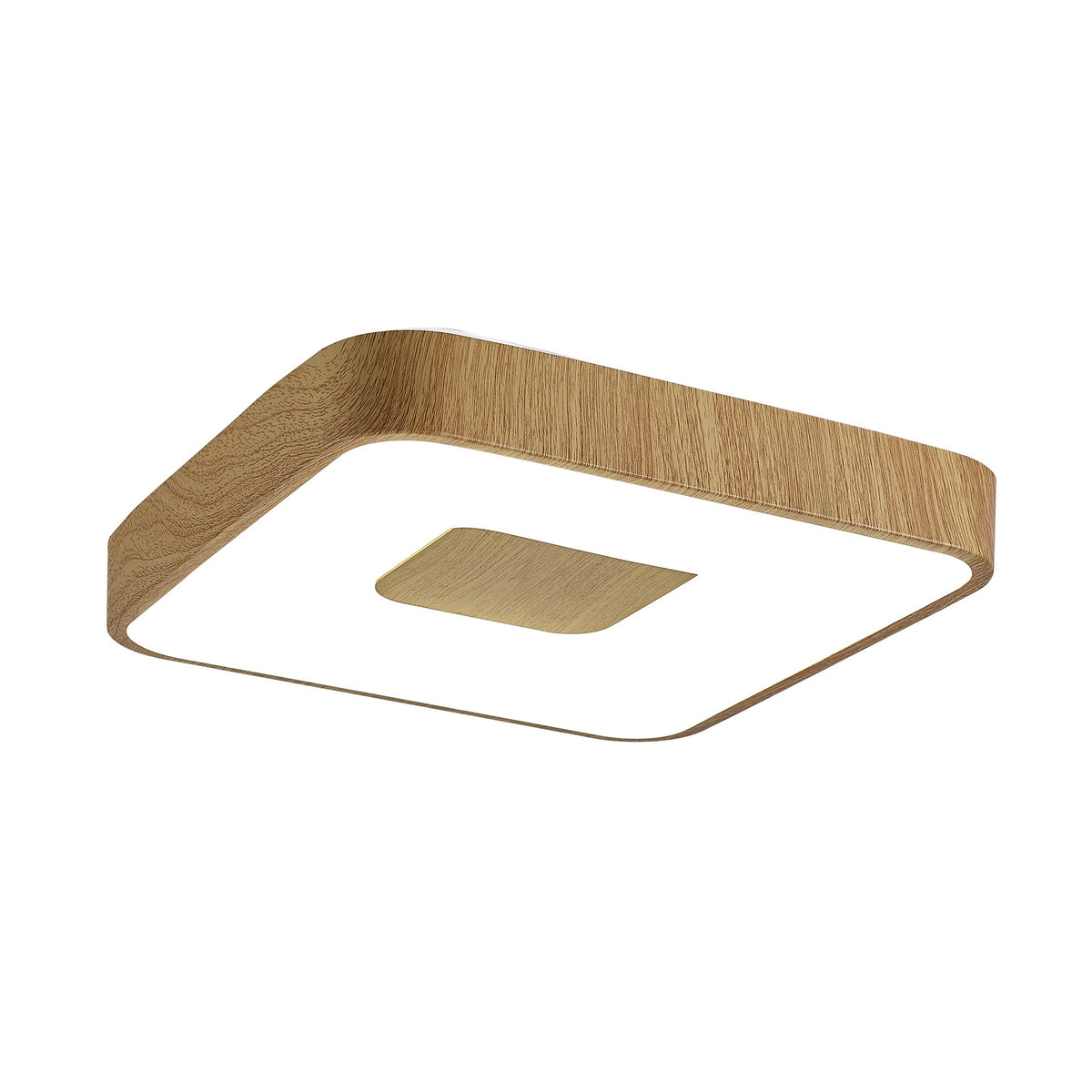 Plafoniera dimabila CCT cu telecomanda COIN SQUARE WOOD