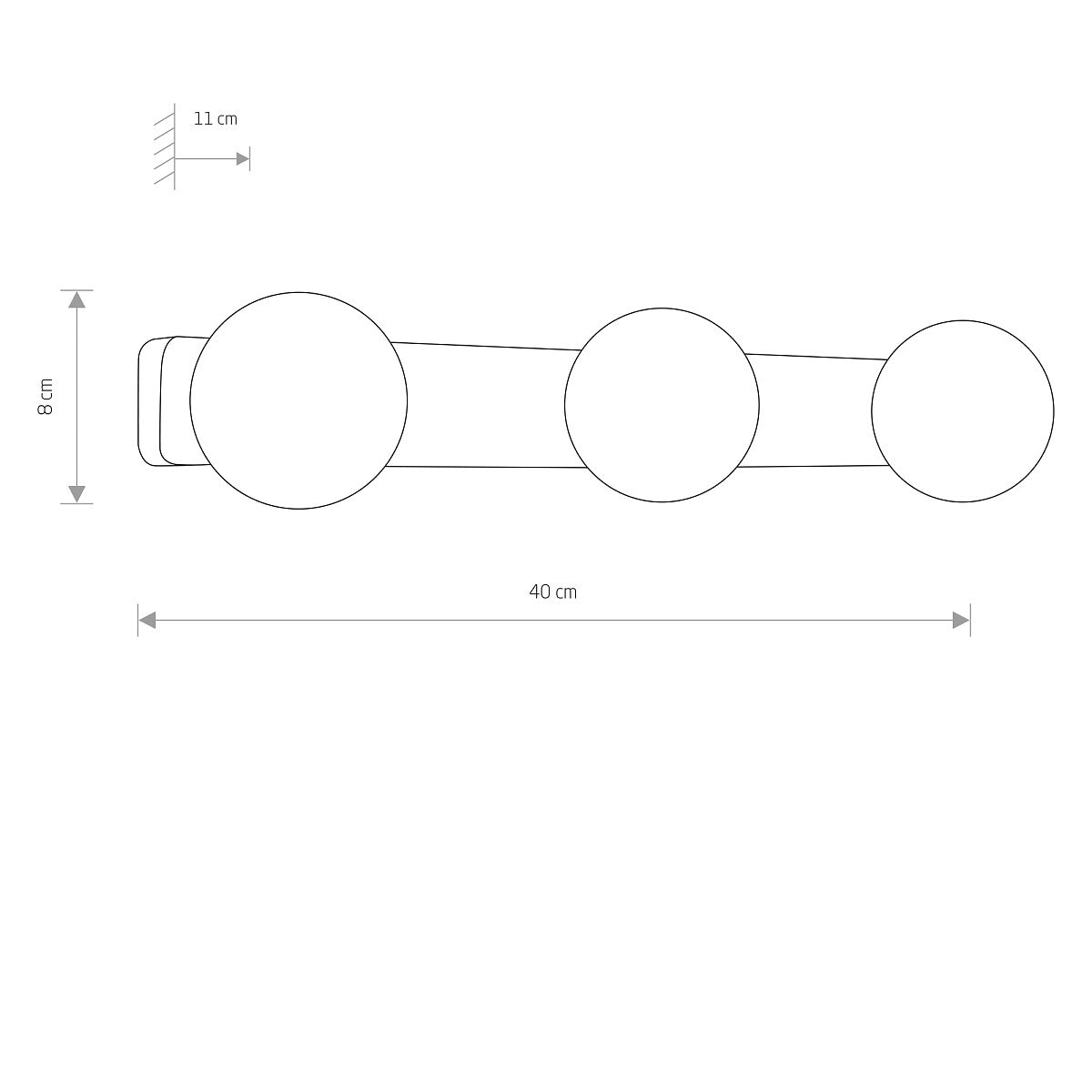 Aplica de perete BRAZOS 3L