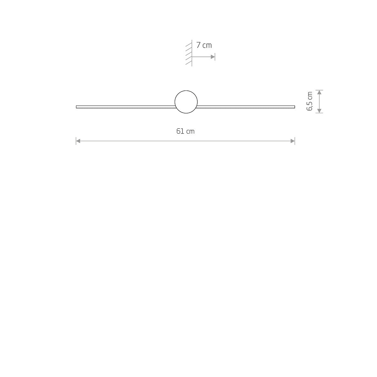 Aplica de perete ZABER BLACK