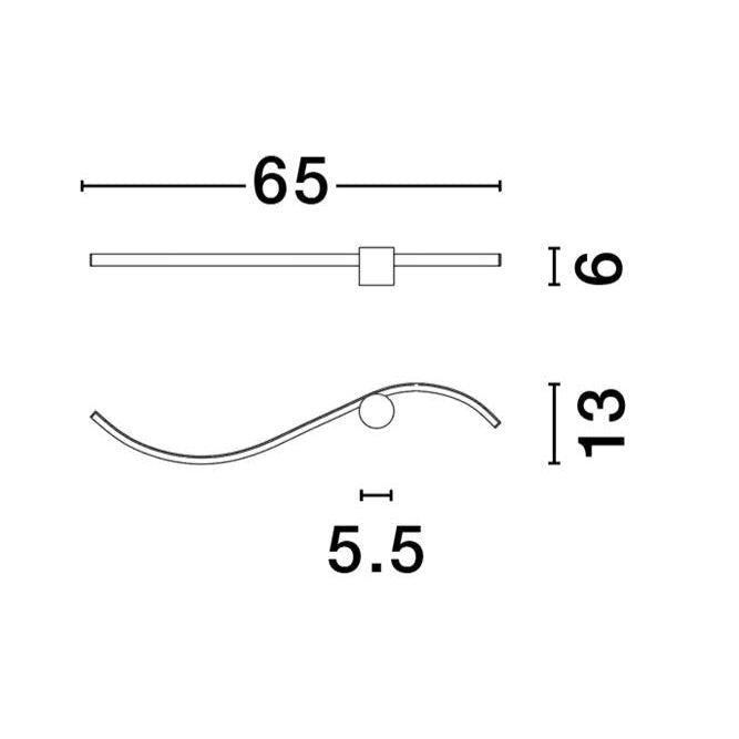 Aplica de perete KIMA S 65 CM