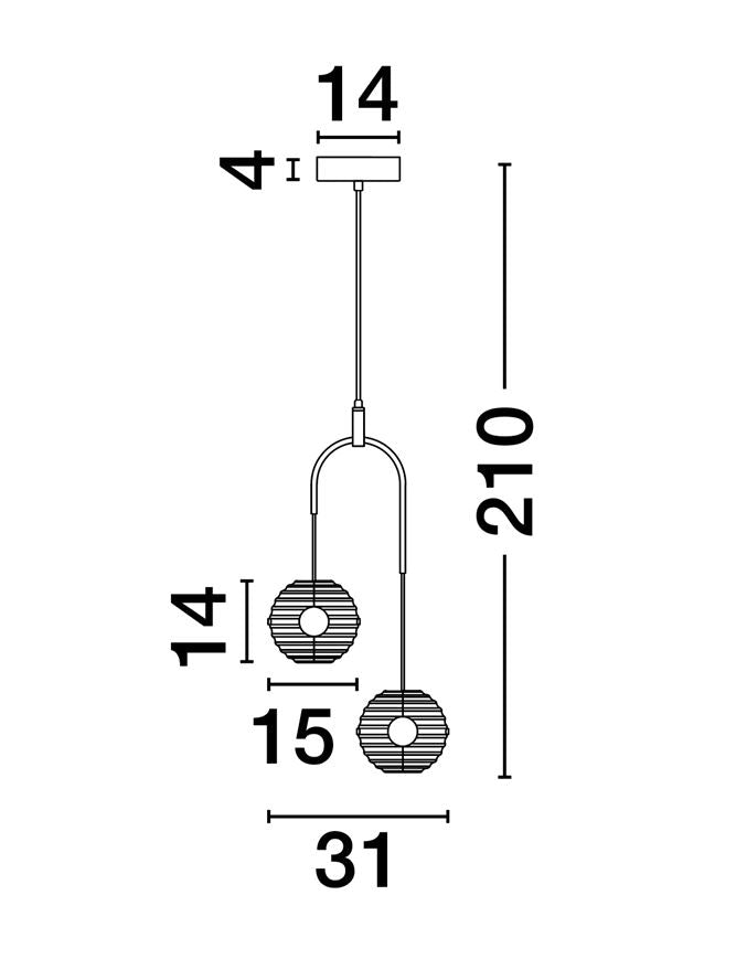 Lampa suspendata LAS DUO