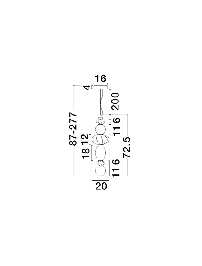 Lampa suspendata TRIAC dimabila ONETA MIX
