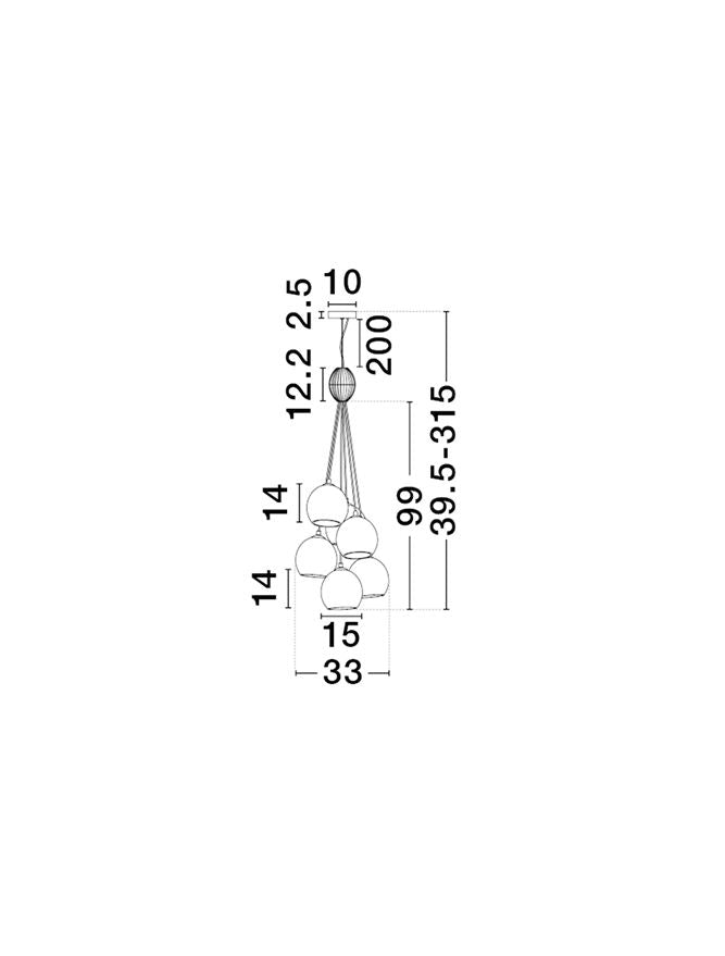Lampa suspendata MELINE 6