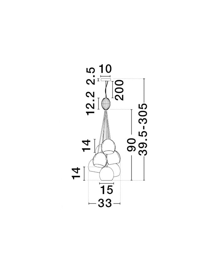 Lampa suspendata MELINE 7