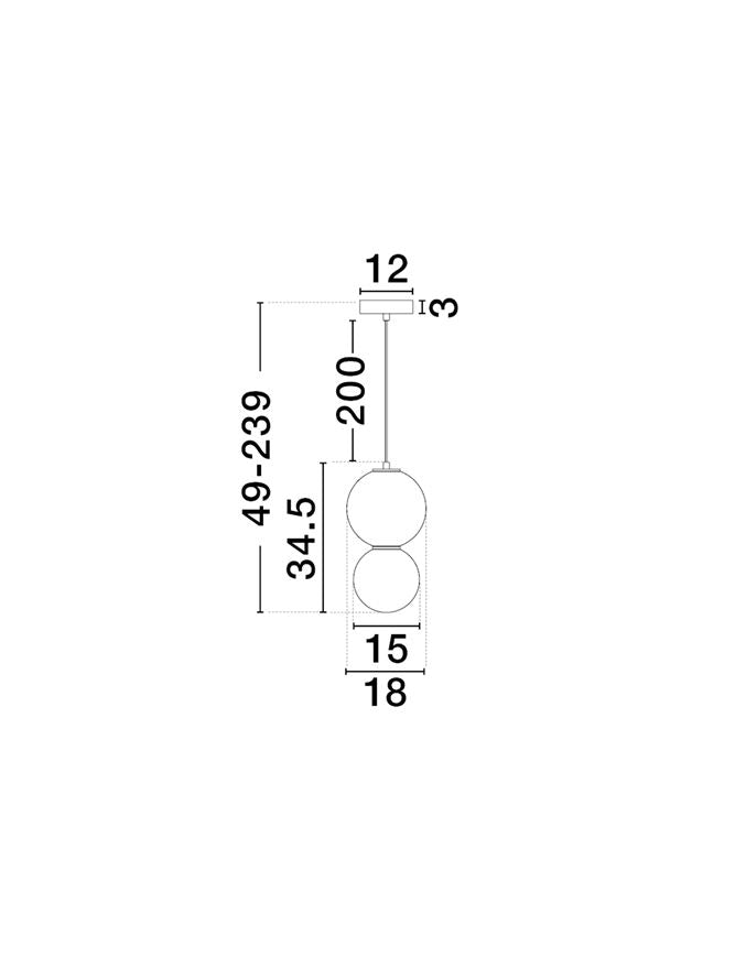 Lampa suspendata NOESIS 18CM