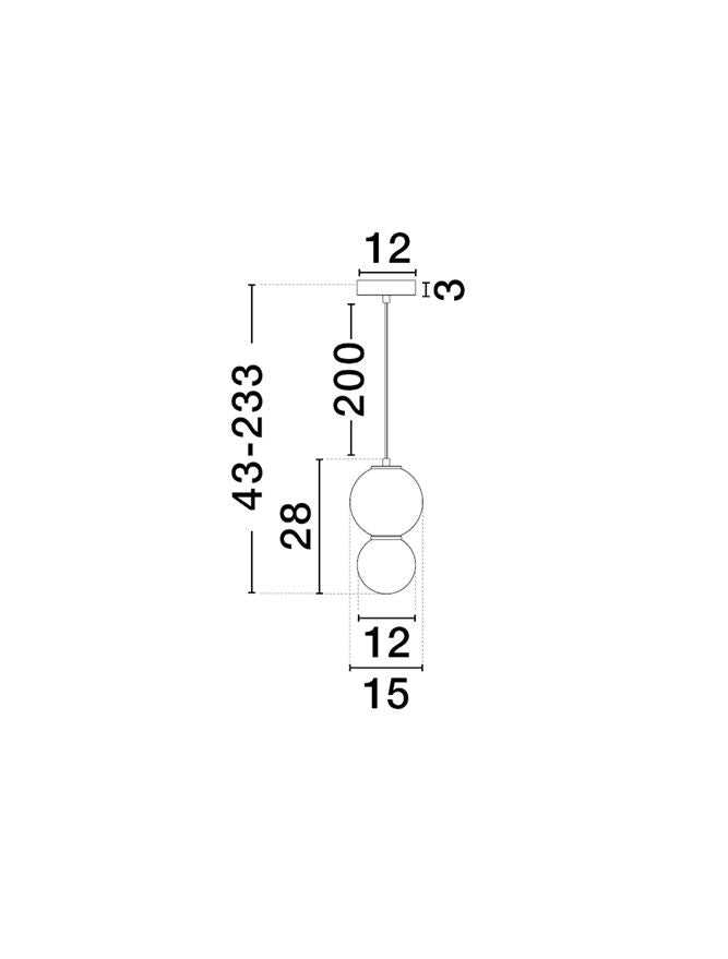 Lampa suspendata NOESIS 15CM