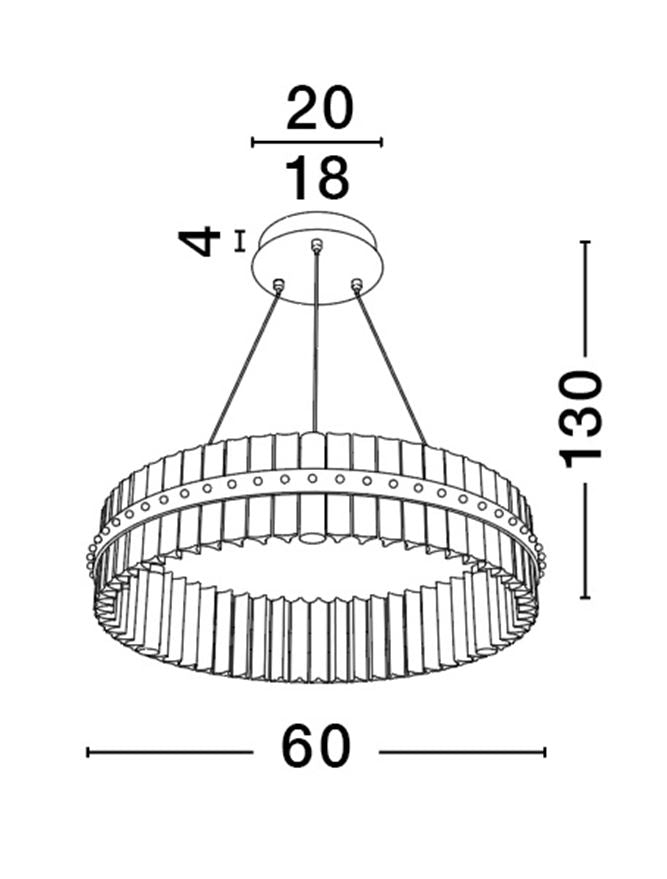 Lampa suspendata TRIAC dimabila KEZO