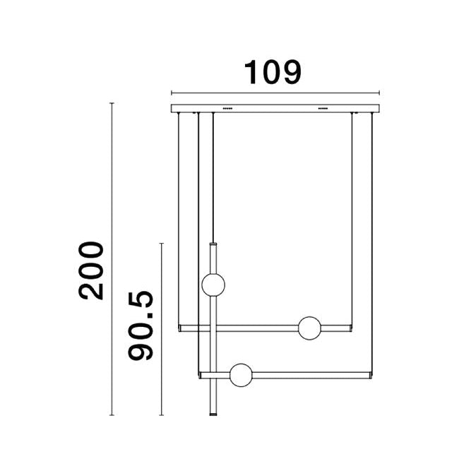 Lampa suspendata NEUTRON 109CM
