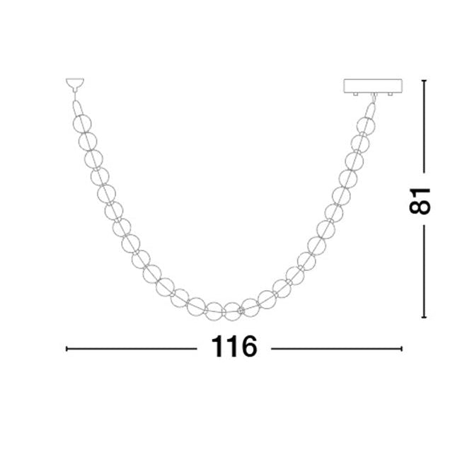 Lampa suspendata PERLA 116CM