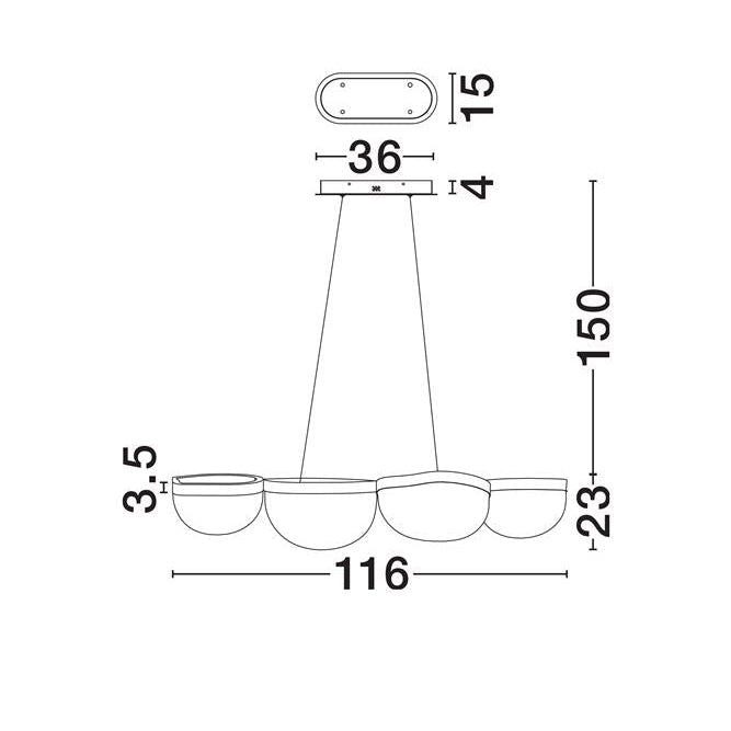 Lampa suspendata CLAIR LINE 112CM