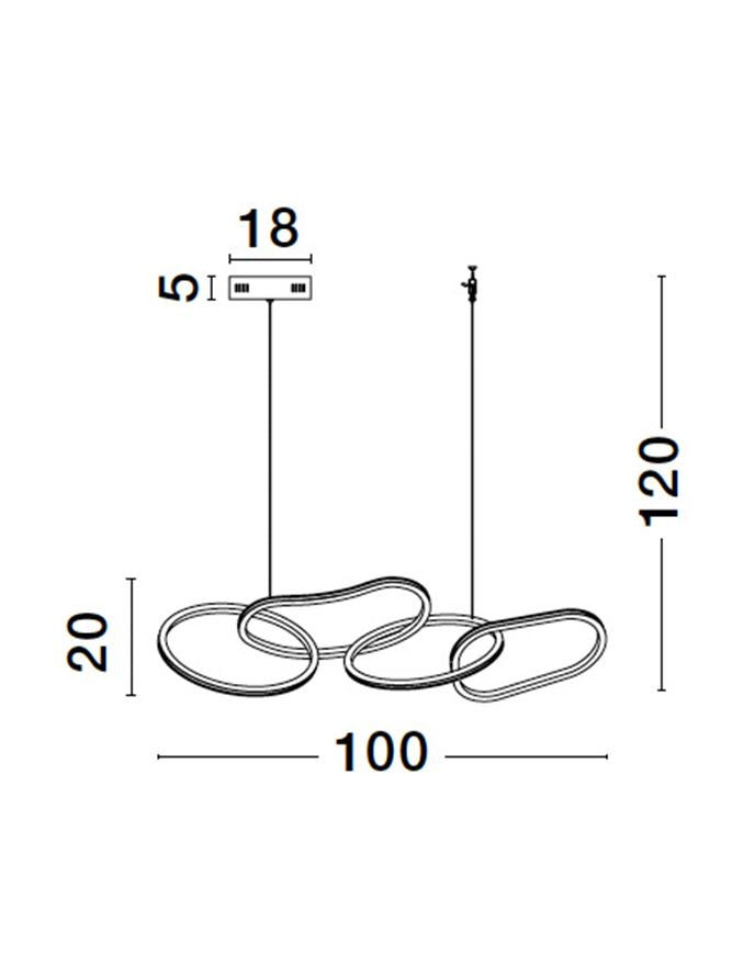 Lampa suspendata GIRISH 100CM