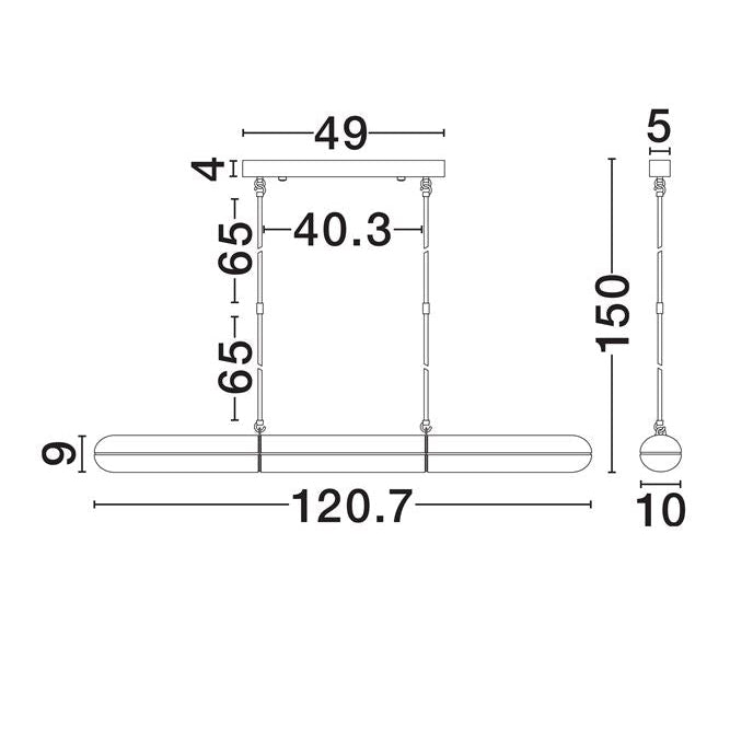Lampa suspendata GLOREE 120CM