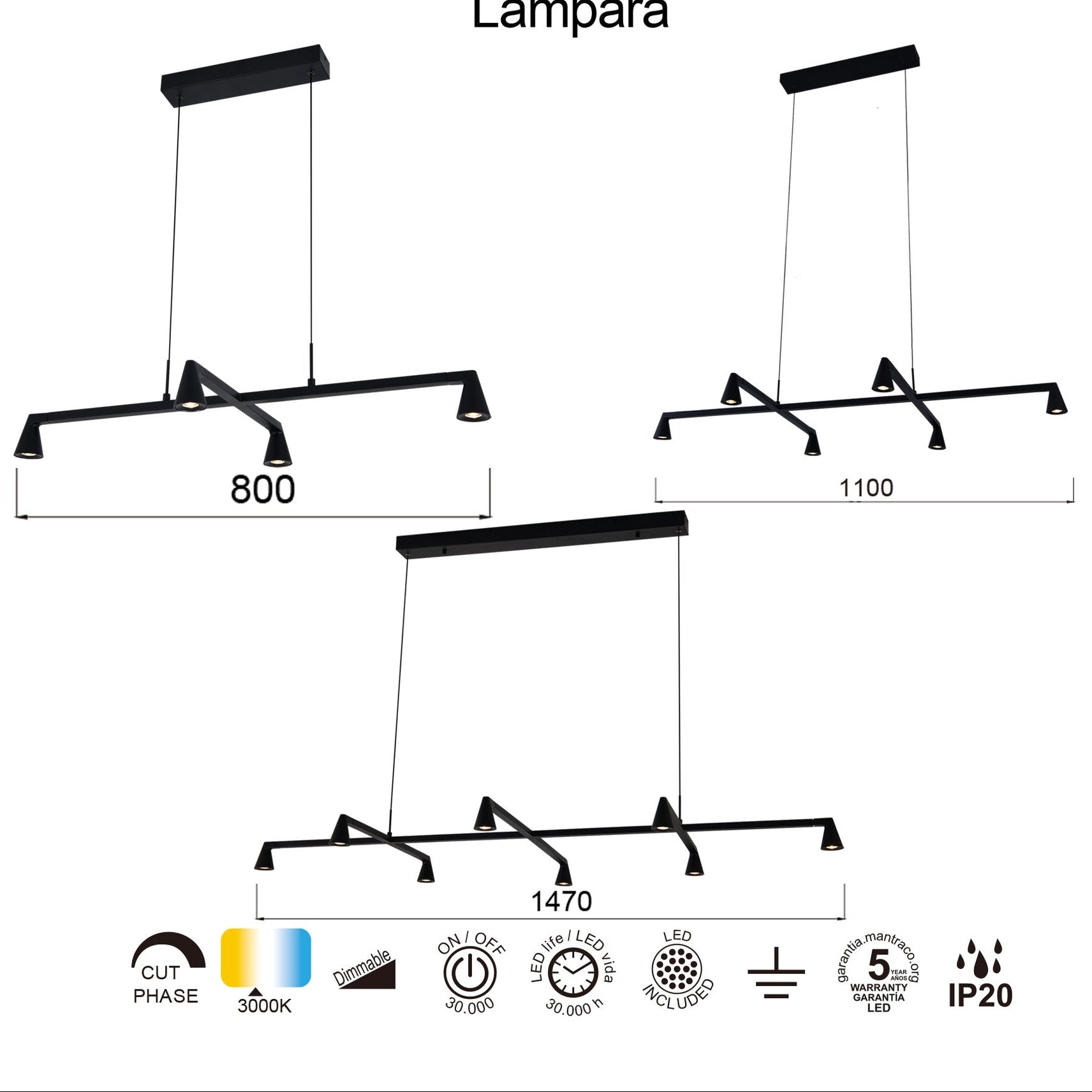 Lampa suspendata dimabila BRISEN 29W