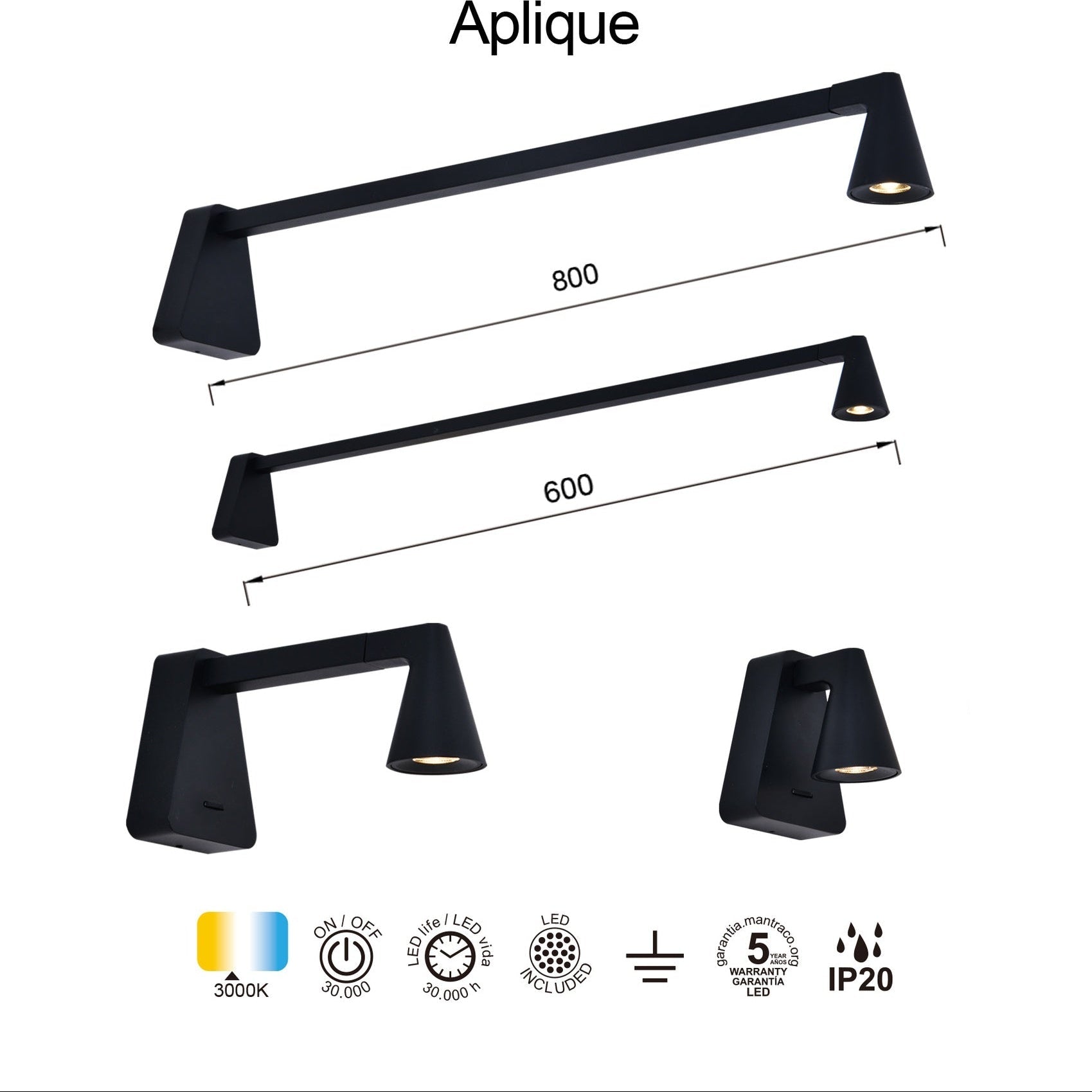 Aplica de perete BRISEN LONG