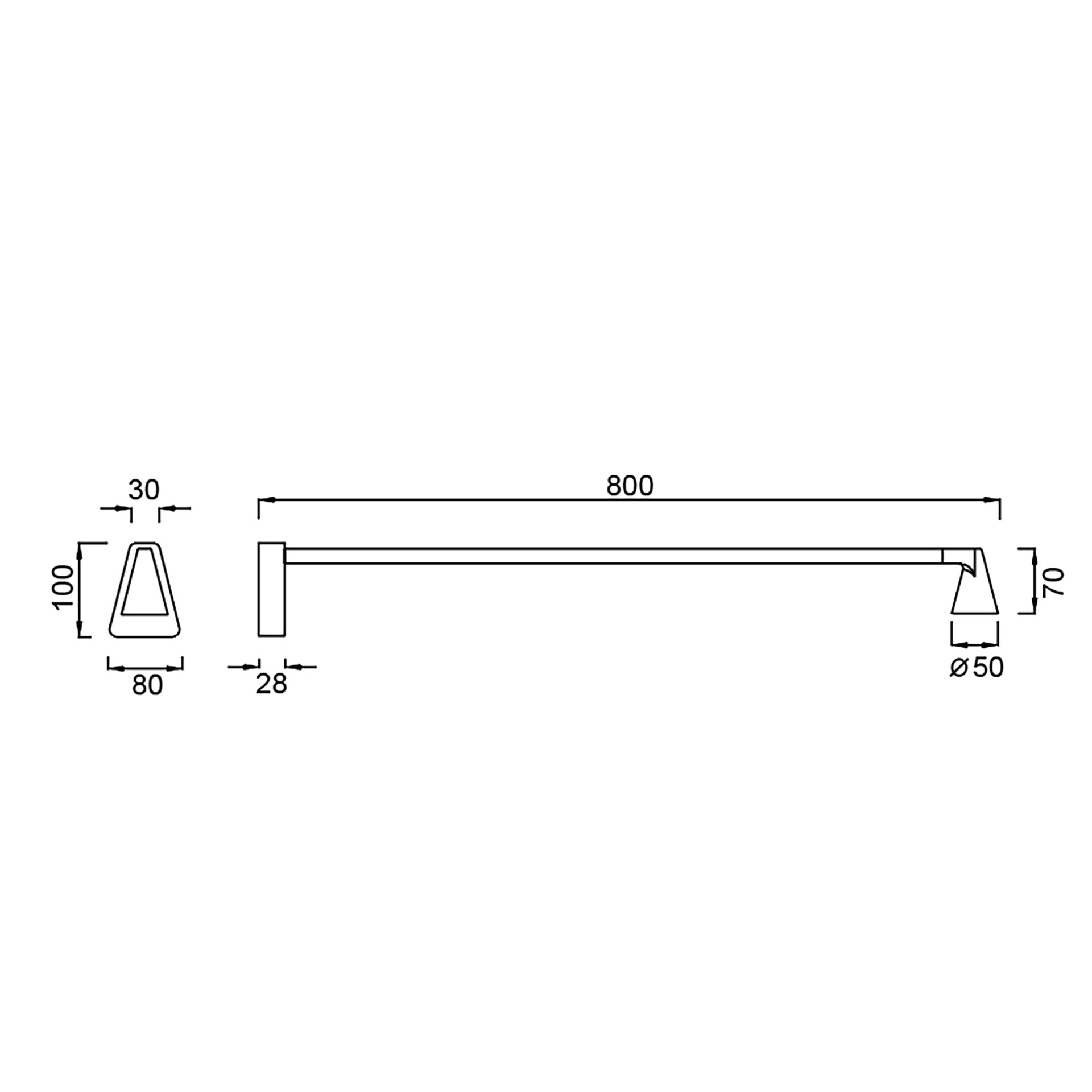 Aplica de perete BRISEN 80CM
