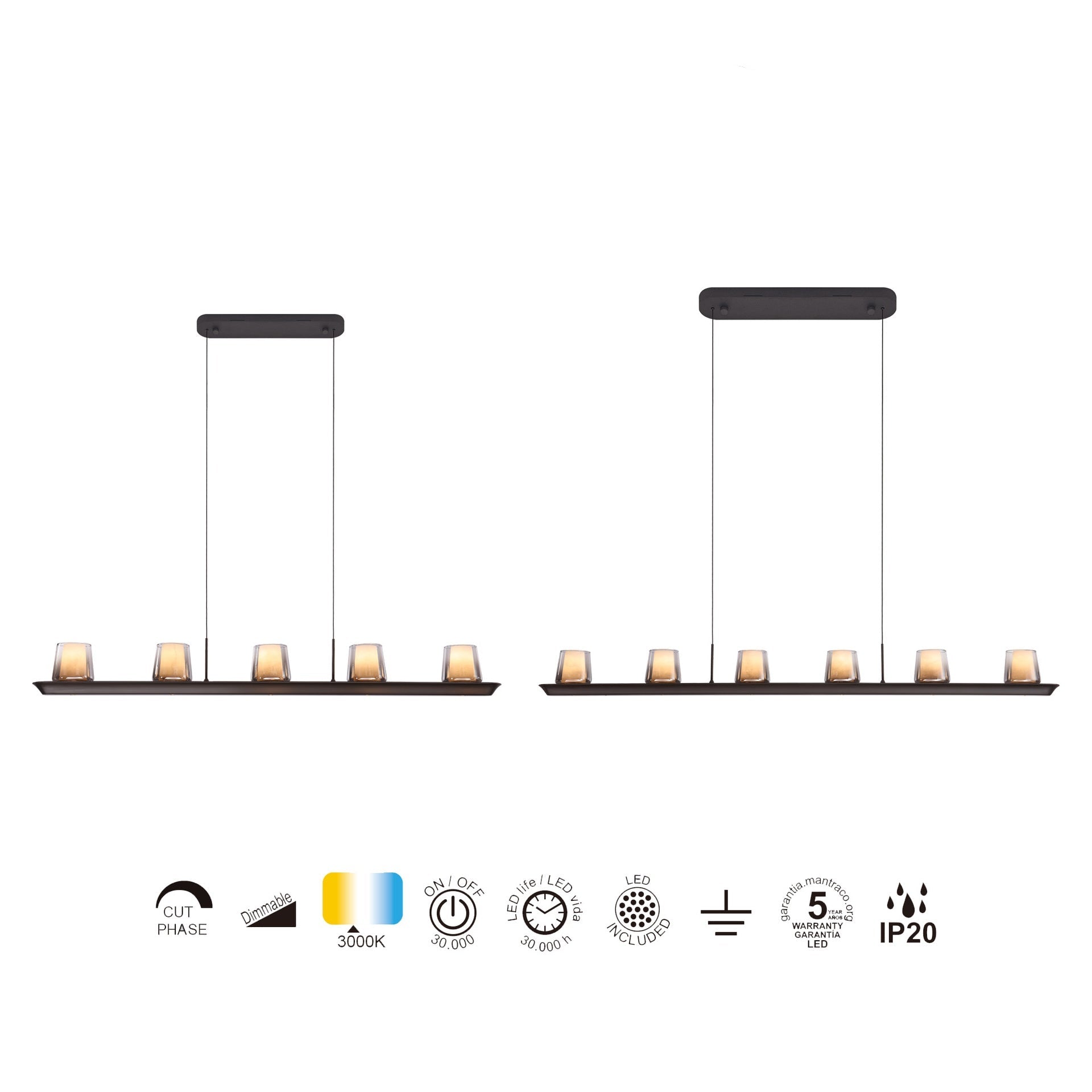 Lampa suspendata dimabila DASTEL 62W