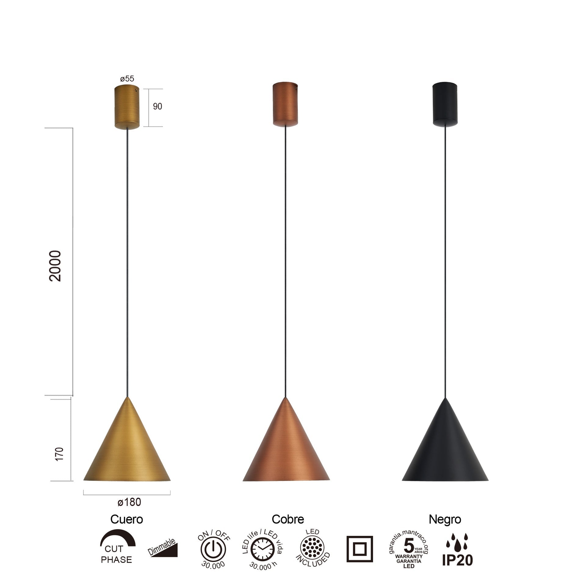 Lampa suspendata dimabila ELDAR 18 CM