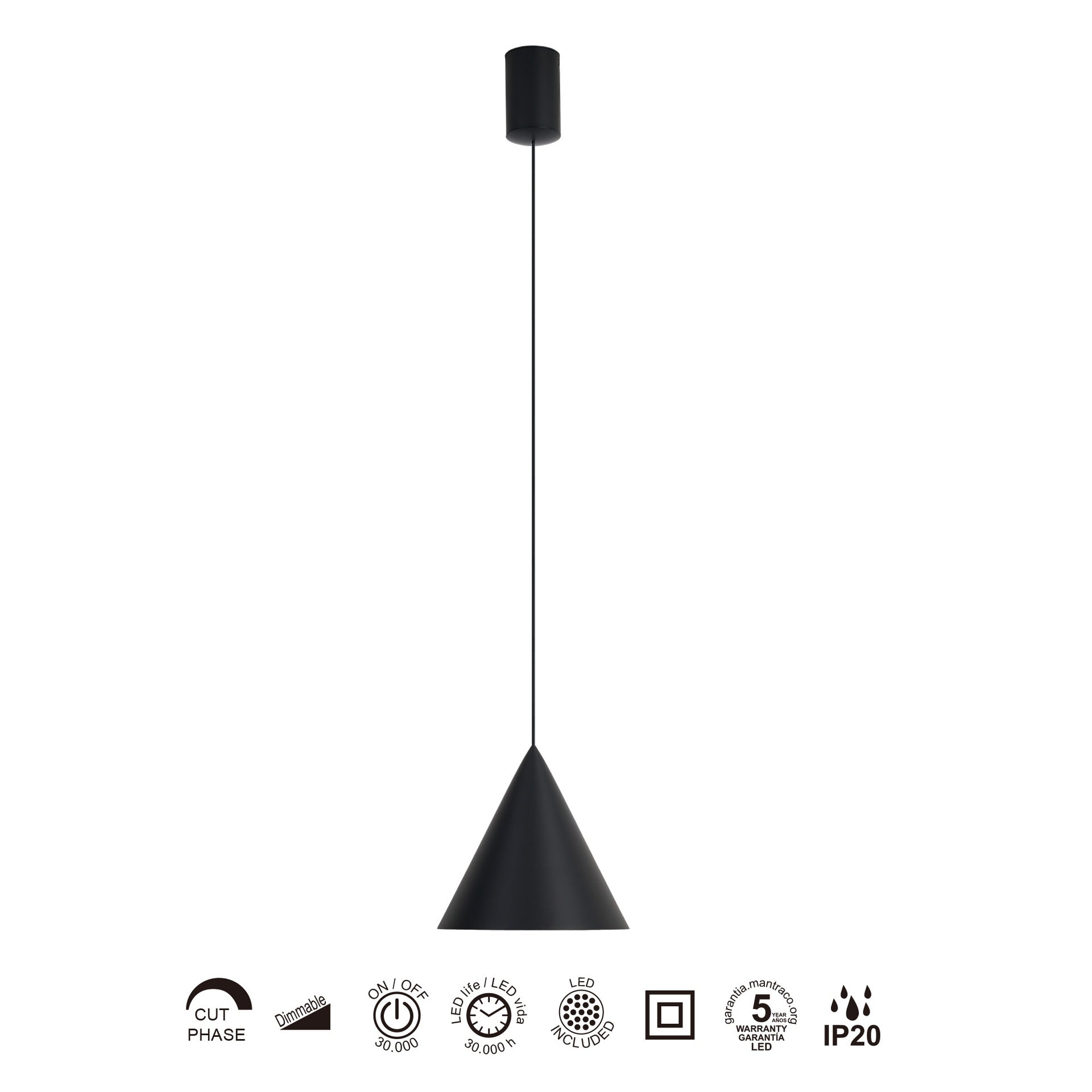 Lampa suspendata dimabila ELDAR 18 CM
