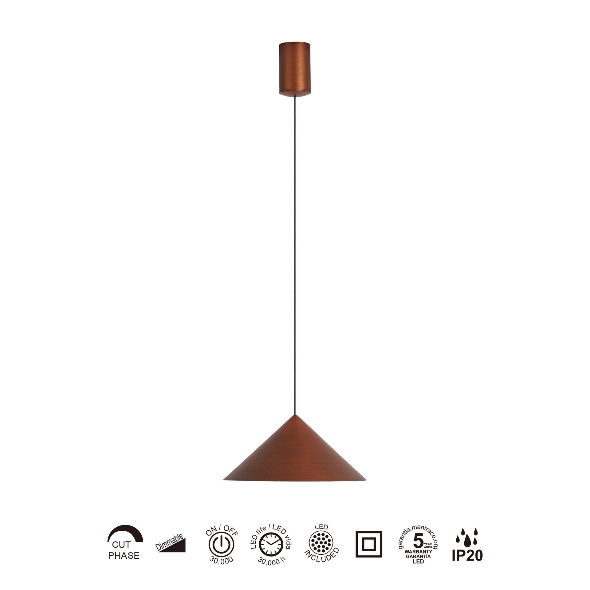 Lampa suspendata dimabila ELDAR 24 CM