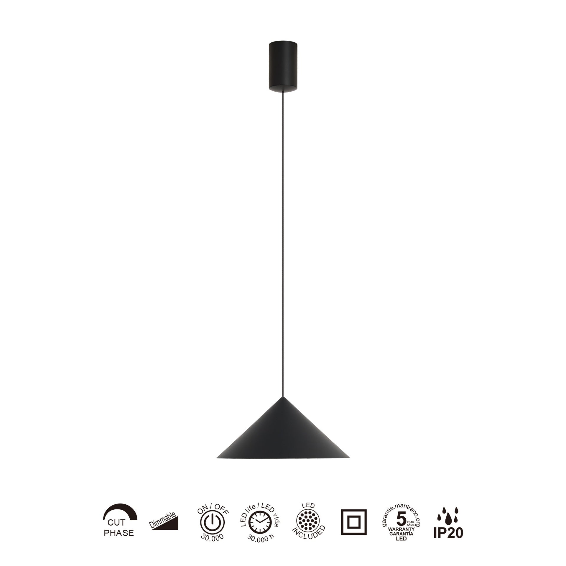 Lampa suspendata dimabila ELDAR 24 CM