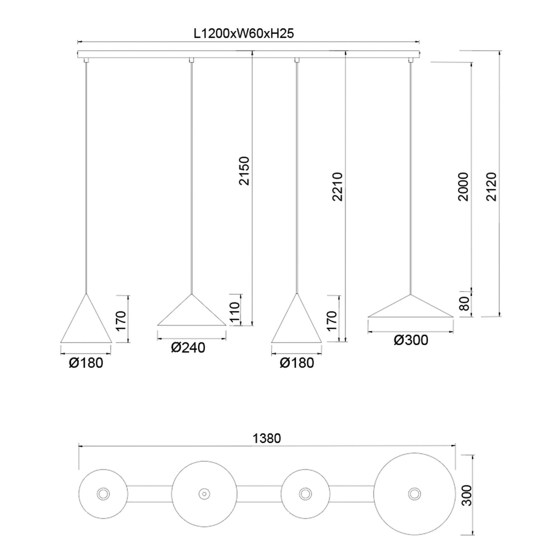 Lampa suspendata dimabila ELDAR LINE