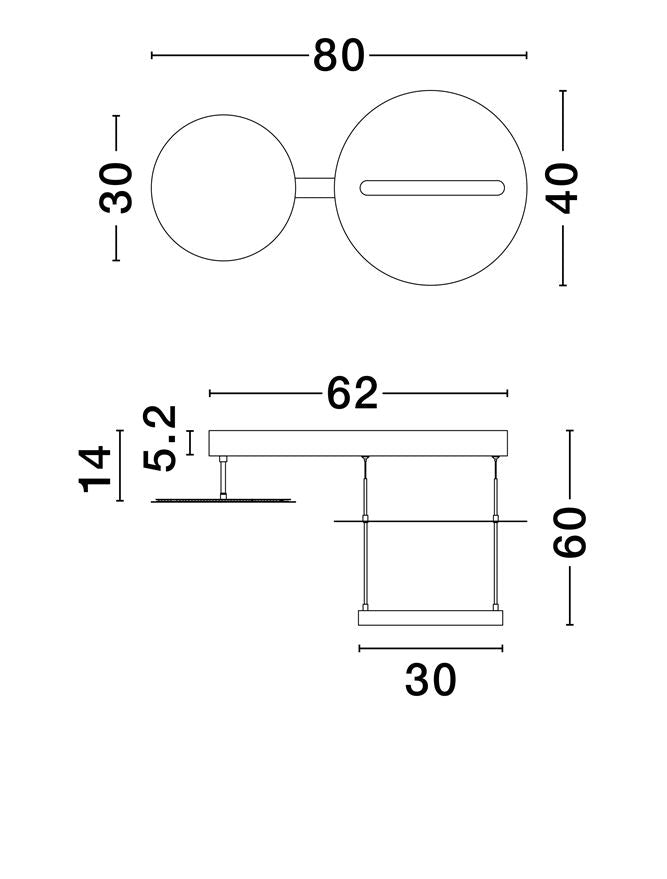 Lampa suspendata dimabila DIONA DUO