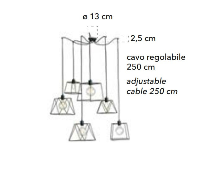 Lampă suspendată BROOKLYN 6L