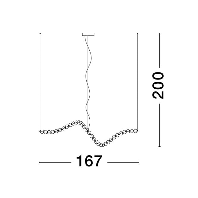 Lampa suspendata dimabila PERLA 167CM