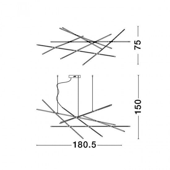 Lampa suspendata dimabila ACIO 180CM