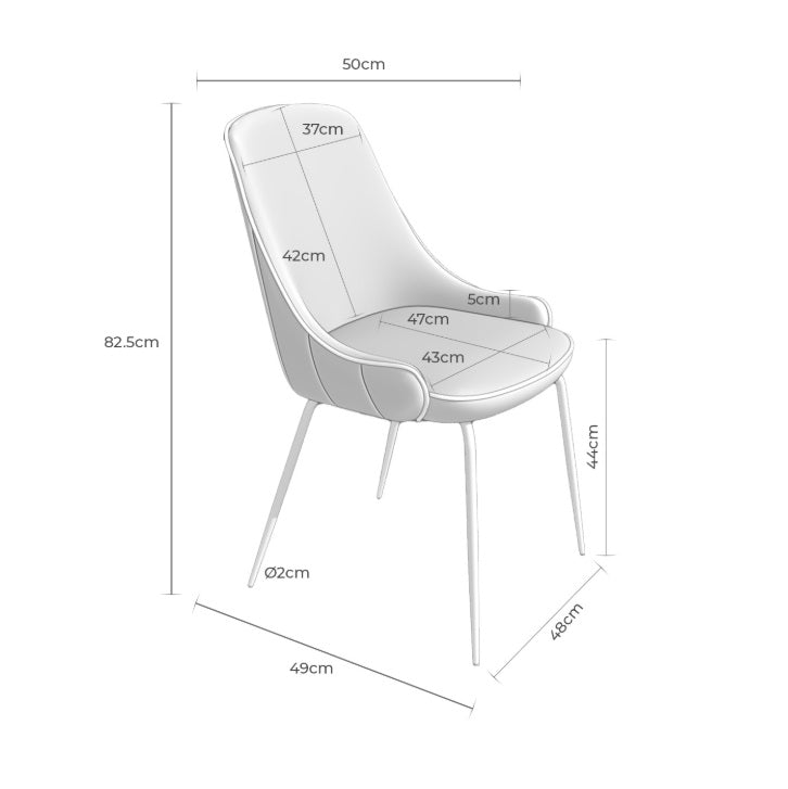 Scaun AMATA LIGHT BROWN
