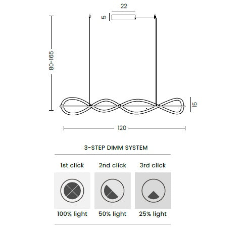 Lampa suspendata ELCOR 120CM