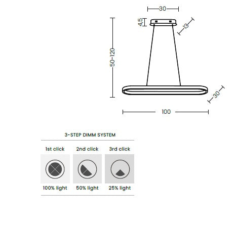 Lampa suspendata TIZANO OVAL