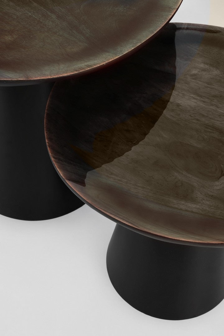 Set 2 masute de cafea ZAINAB RO Ø43/56 x 42/52 CM