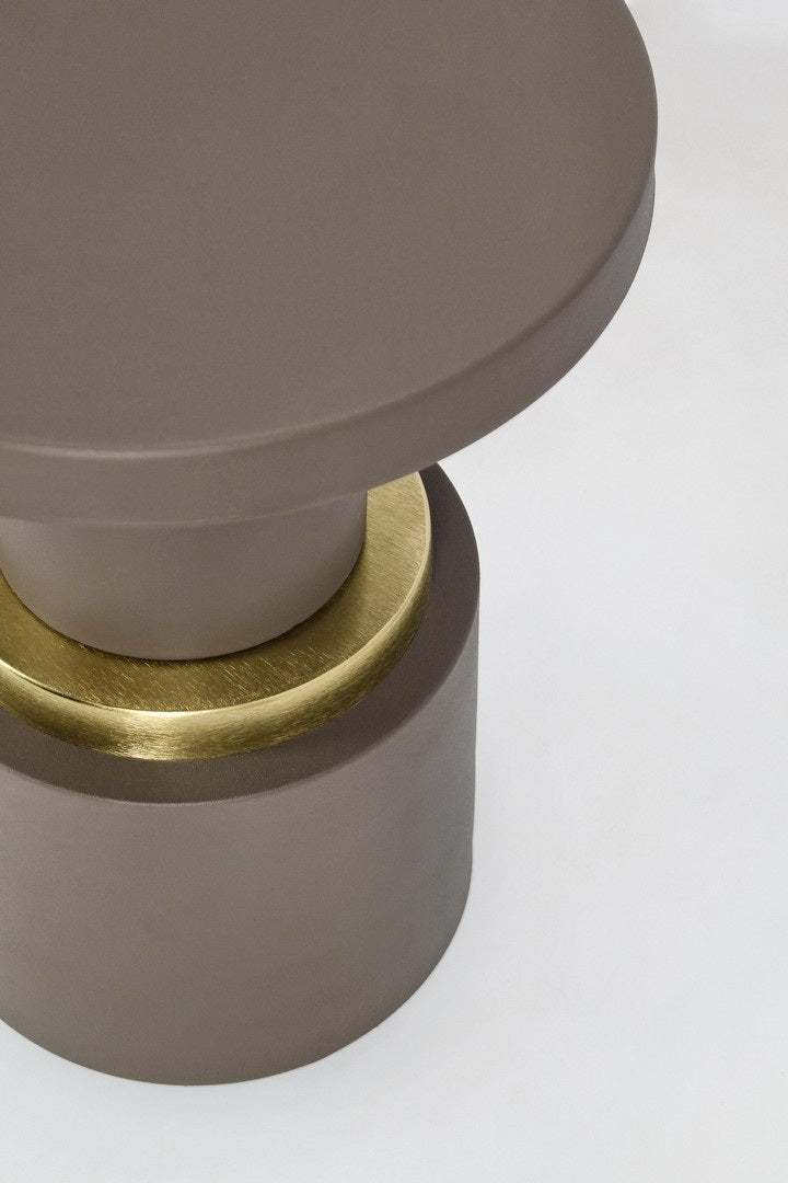 Masuta de cafea COLETE TAUPE Ø35 CM