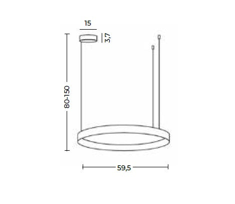 Lampa suspendata CCT KRYPTON 60CM