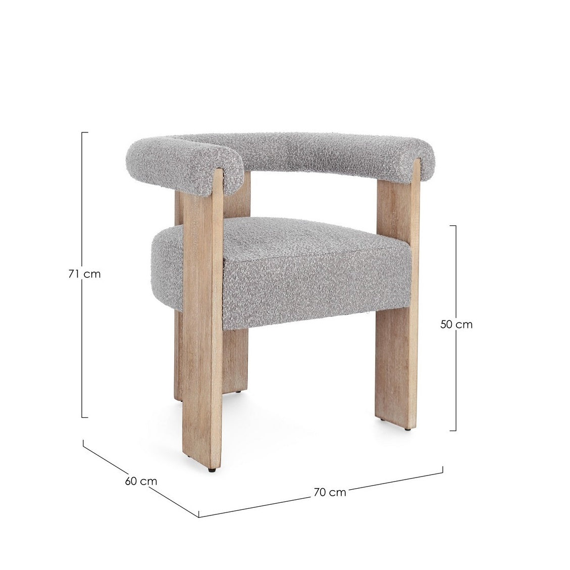 Scaun FIRAS BOUCLE NATURAL