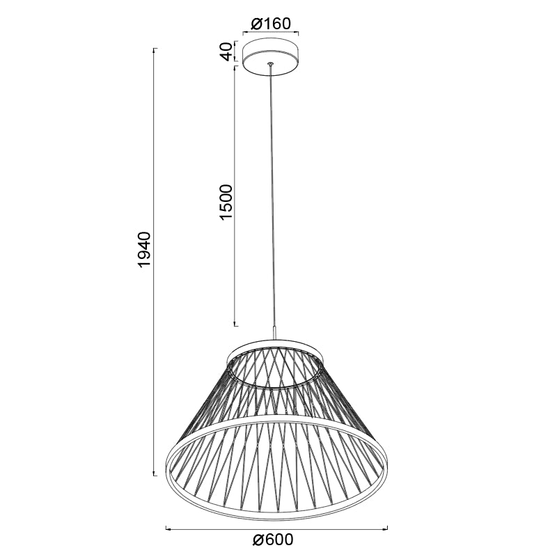Lampa suspendata GILIAM Ø60 CM